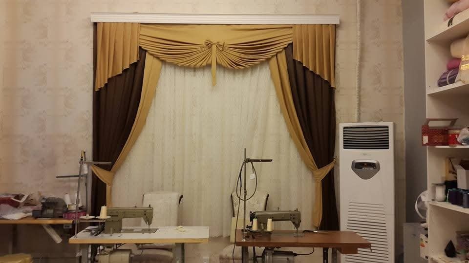 Modern fon krem tül